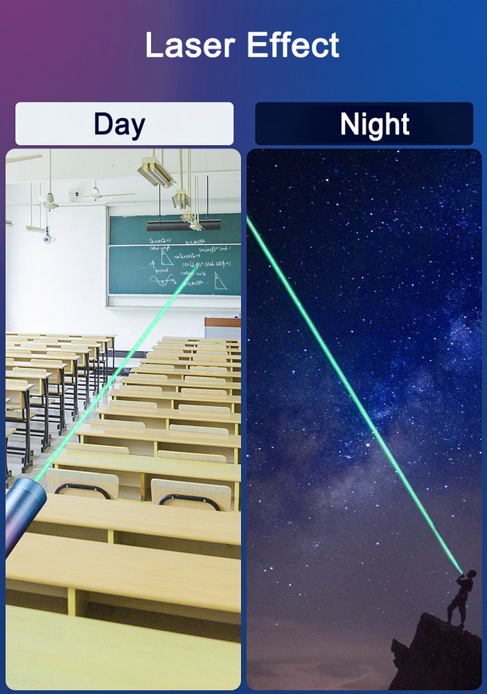 Green Laser Pointer Pen Visible Beam USB Charge Long Range Teaching Meeting Cat