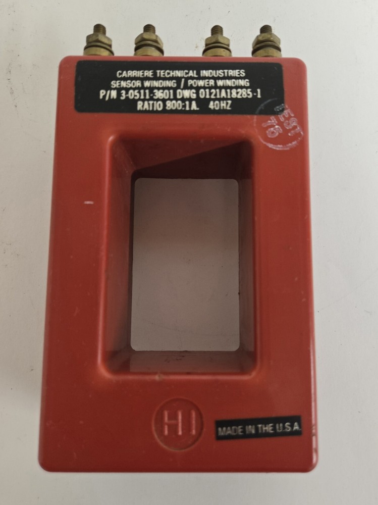 CARRIERE TECHNICAL IND. 3-0511-3601 CURRENT TRANSFORMER.