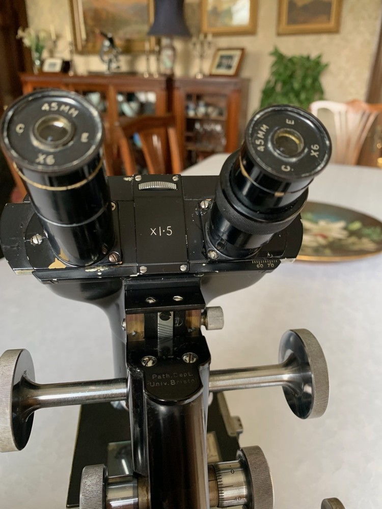 Vintage Watson Bactil Binocular Laboratory Research Microscope - circa 1953