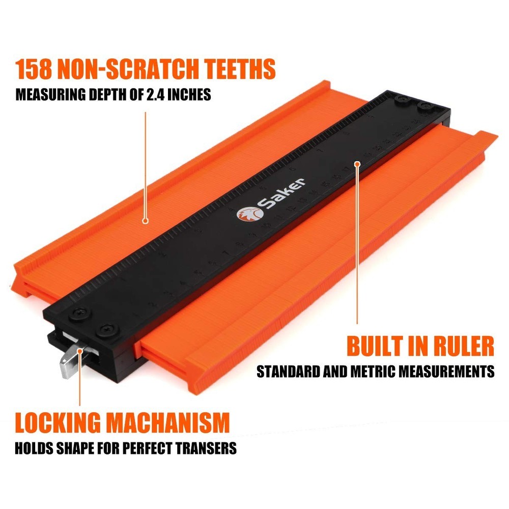 Durable ABS Plastic Contour Gauge: Precise Shape Duplication for Handyman Use