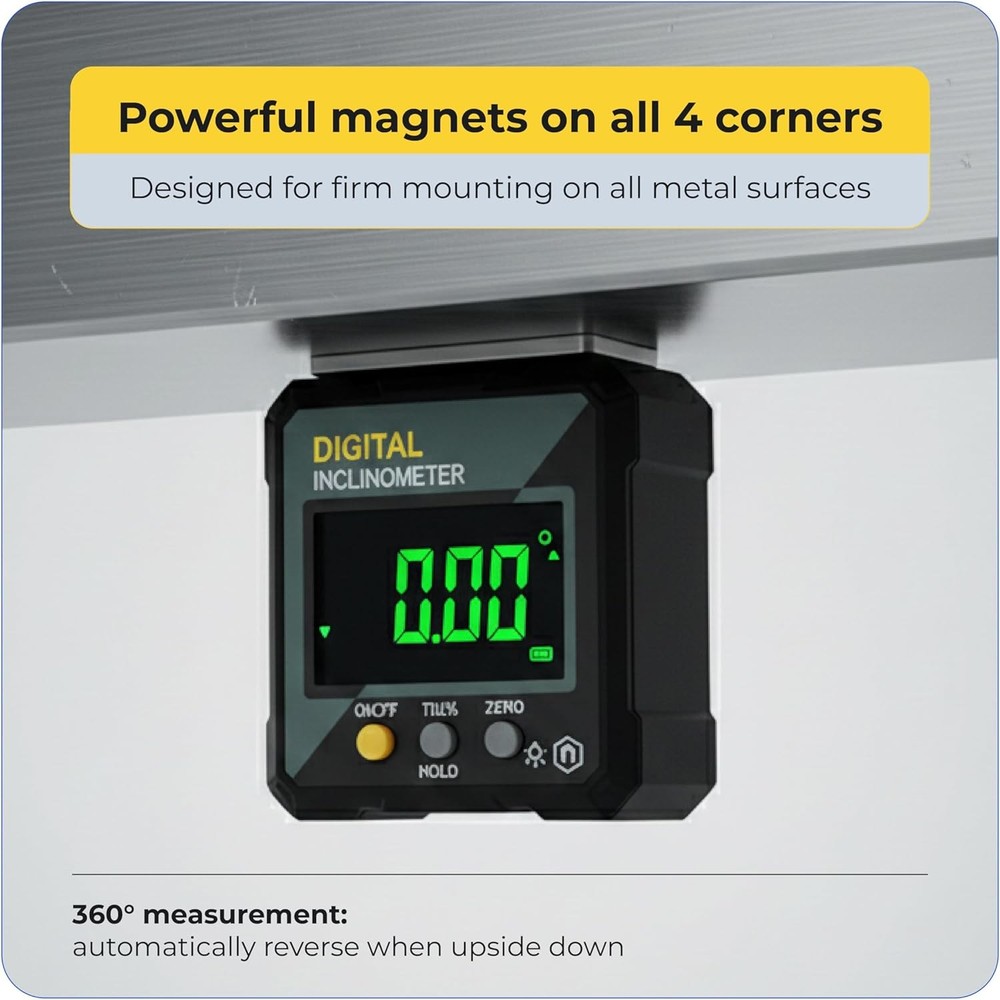 Digital Angle Finder Magnetic Electronic Level & Inclinometer IP67