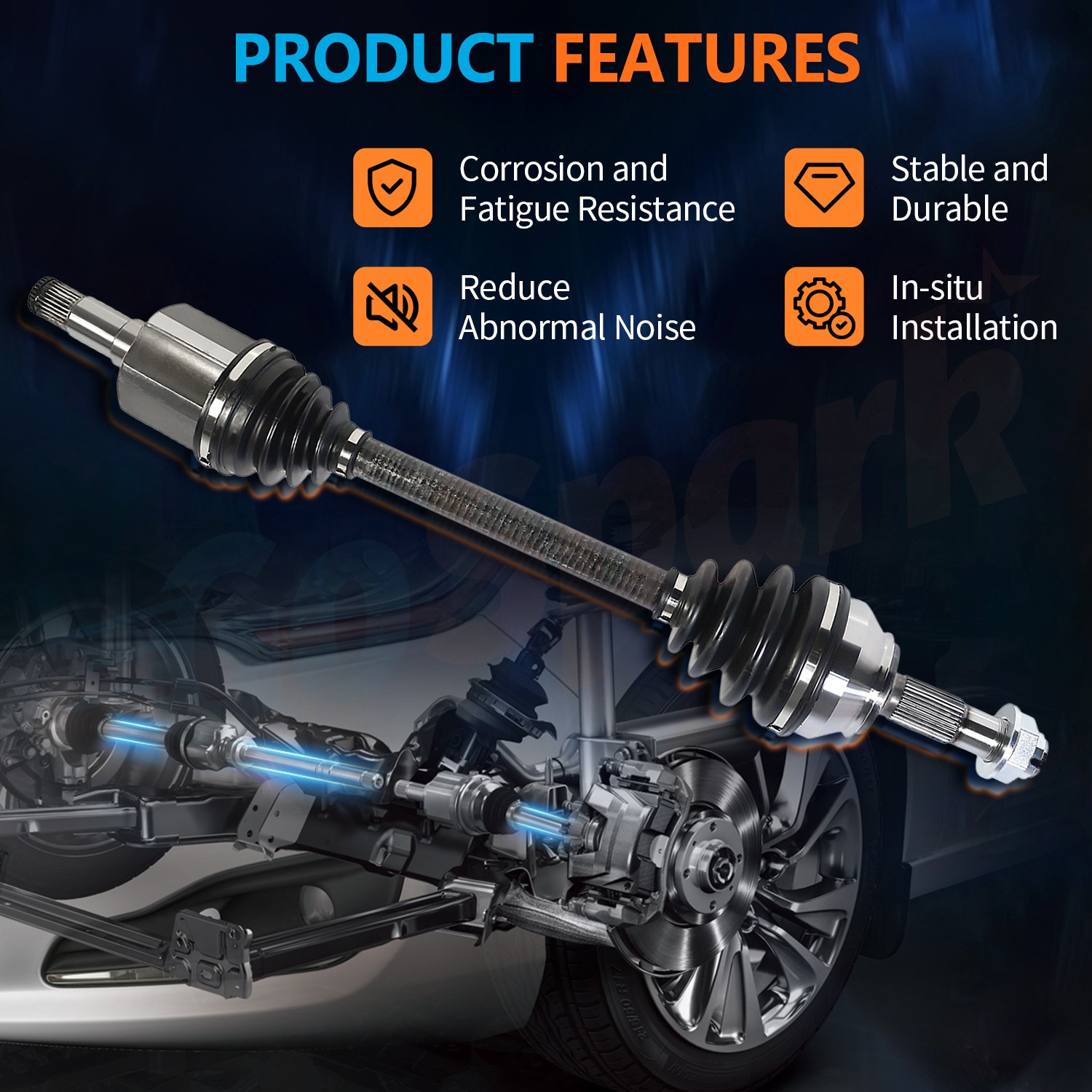 Front Driver &Passenger Side CV Axle for 2013-2016 Dodge Dart 2.0L 2.4L FWD Auto