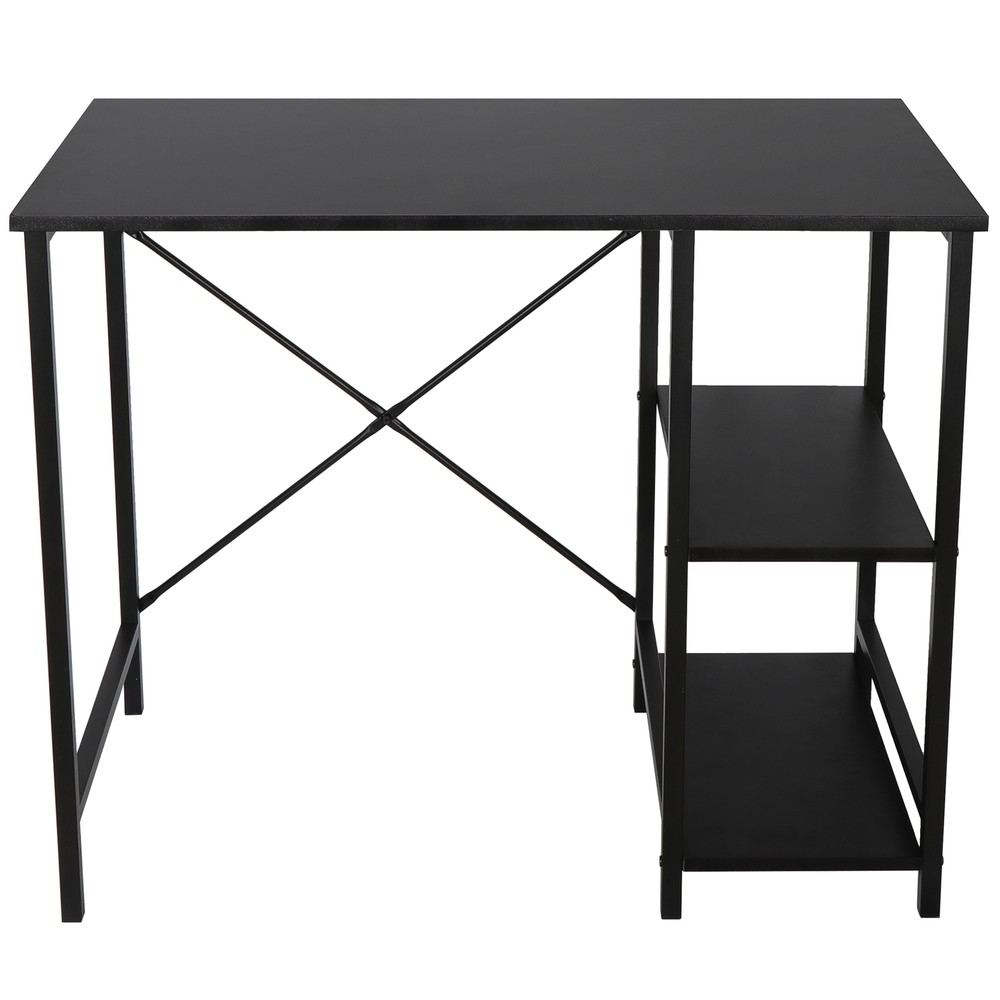 36" Computer Desk PC Laptop Table Workstation Study Office With 2 Tier Shelves