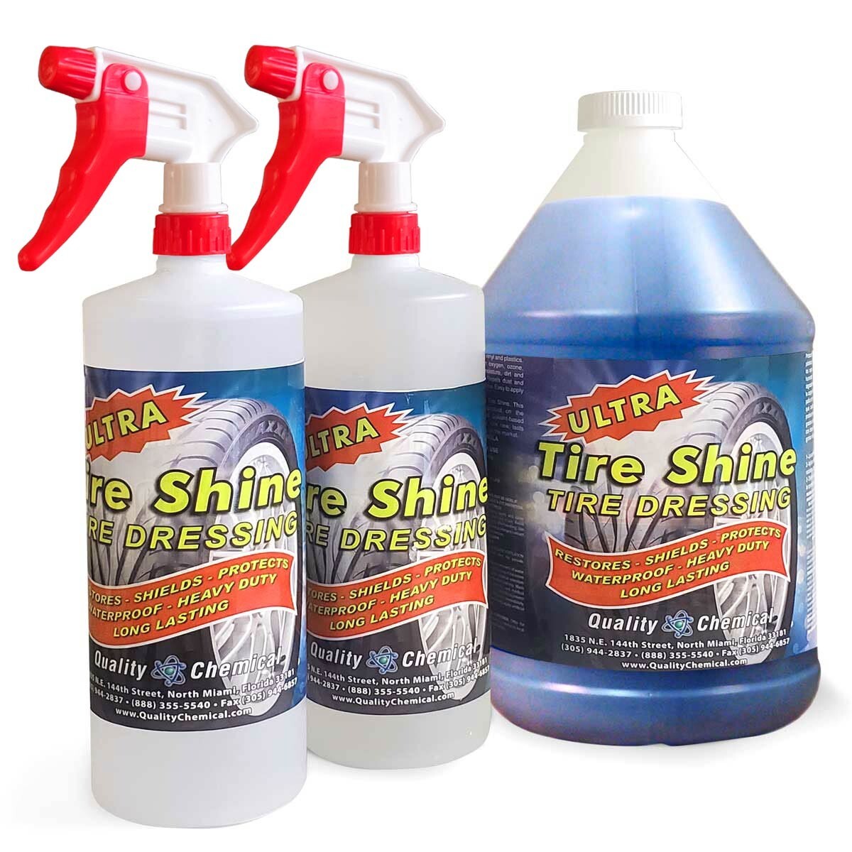 Ultra-Tire Shine Solvent-Based Tire Dressing Combo