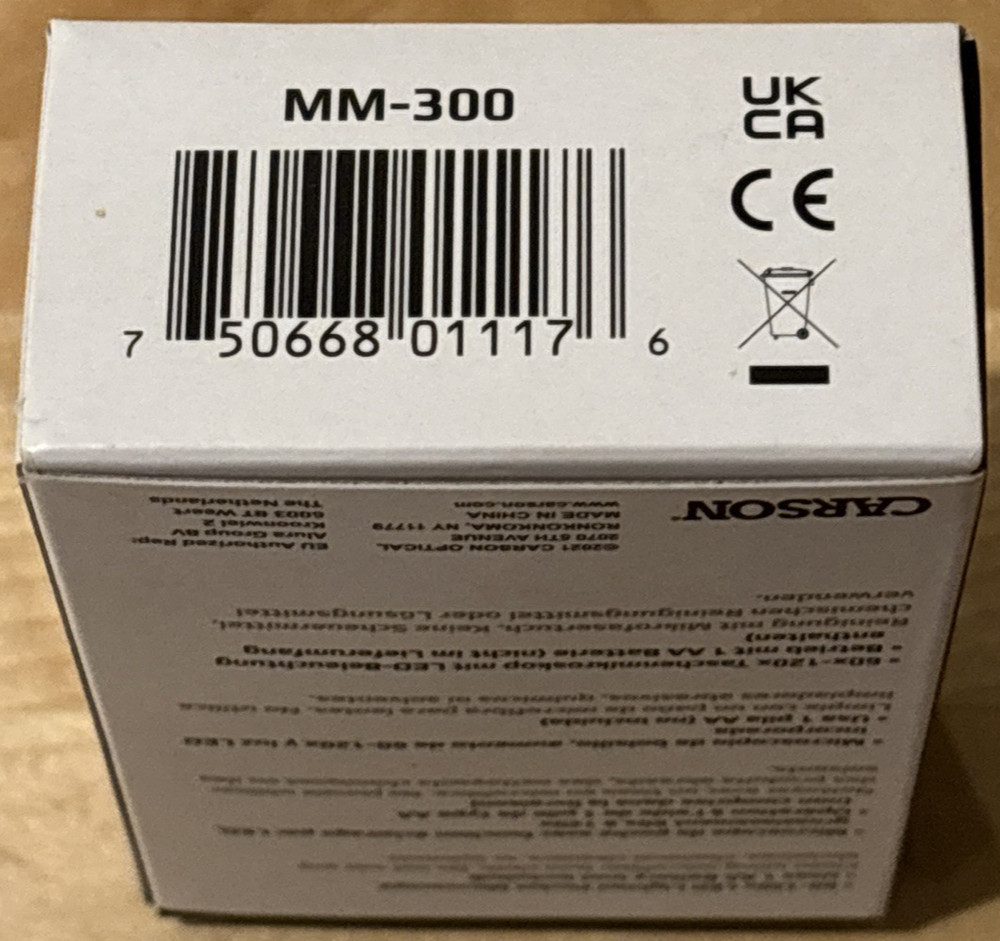 Carson MicroBrite Plus Led Pocket Microscope 60X 120X; New in Box!