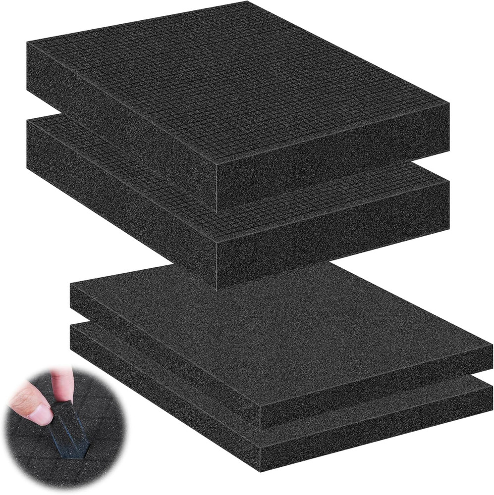 4 Pcs Pick and Pluck Foam Sheets 2 Size Polyurethane Pick Apart Foam Inserts Pad