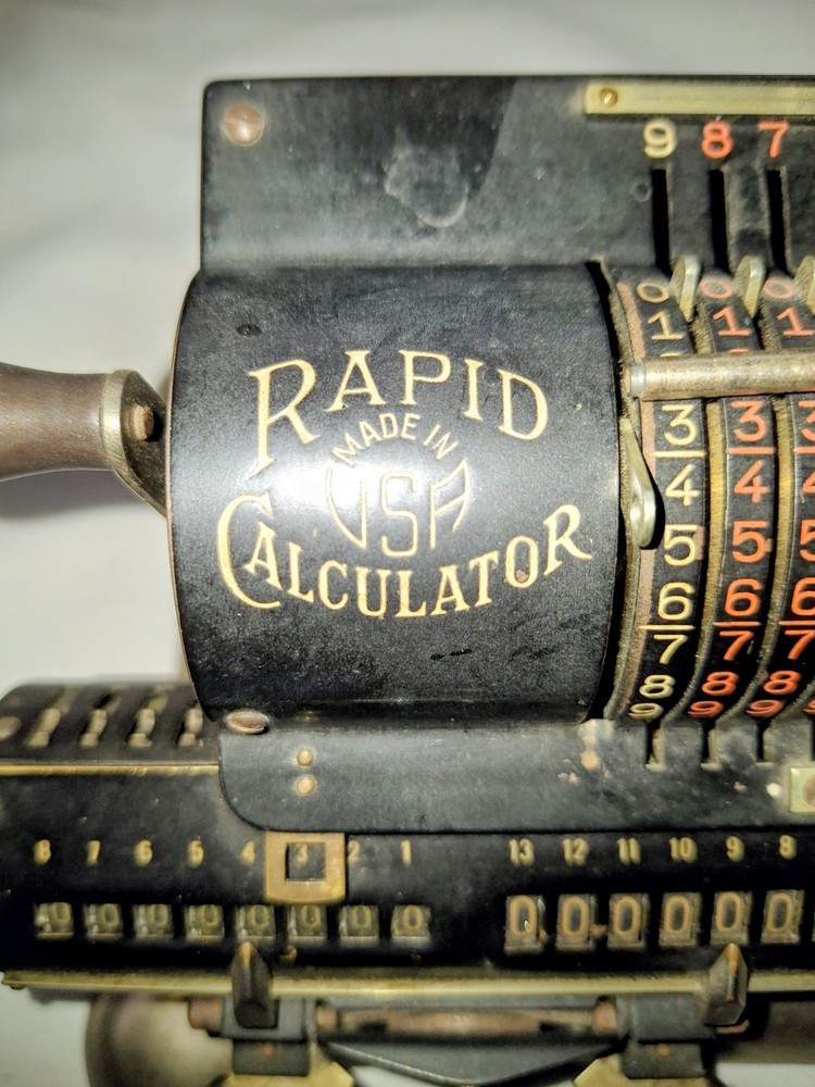 Vintage The Rapid Computer Co Adding Machine, 1800s