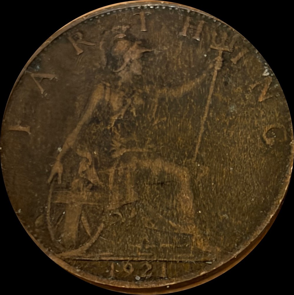UK 1921 Farthing Coin