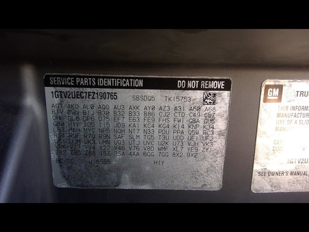 2015 15 GMC SIERRA 1500 Bottle Jack