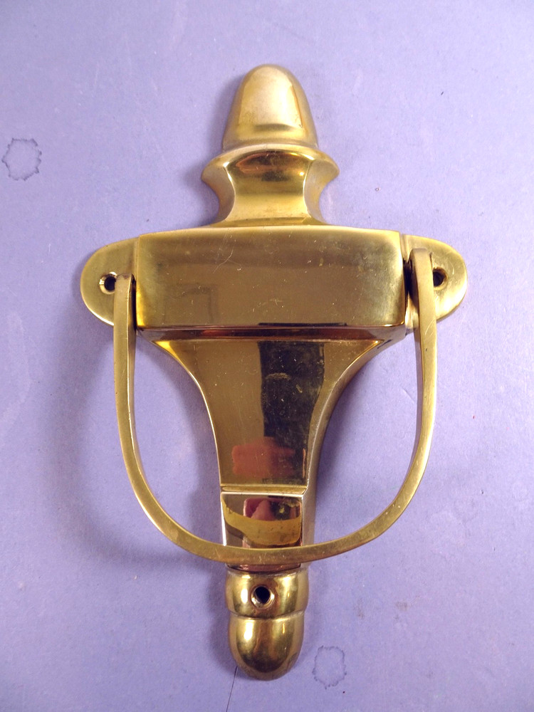 Solid Brass DOOR KNOCKER 7" Classic Design New w/Screws