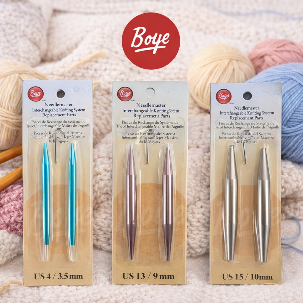 BOYE NEEDLEMASTER Interchangeable Knitting NEEDLES Replacement US 4/13/15 Knit
