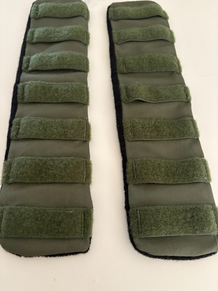 PROTECH Tactical Shoulder Strap Pair Large Tactical Green Molle Webbing 13X3 In