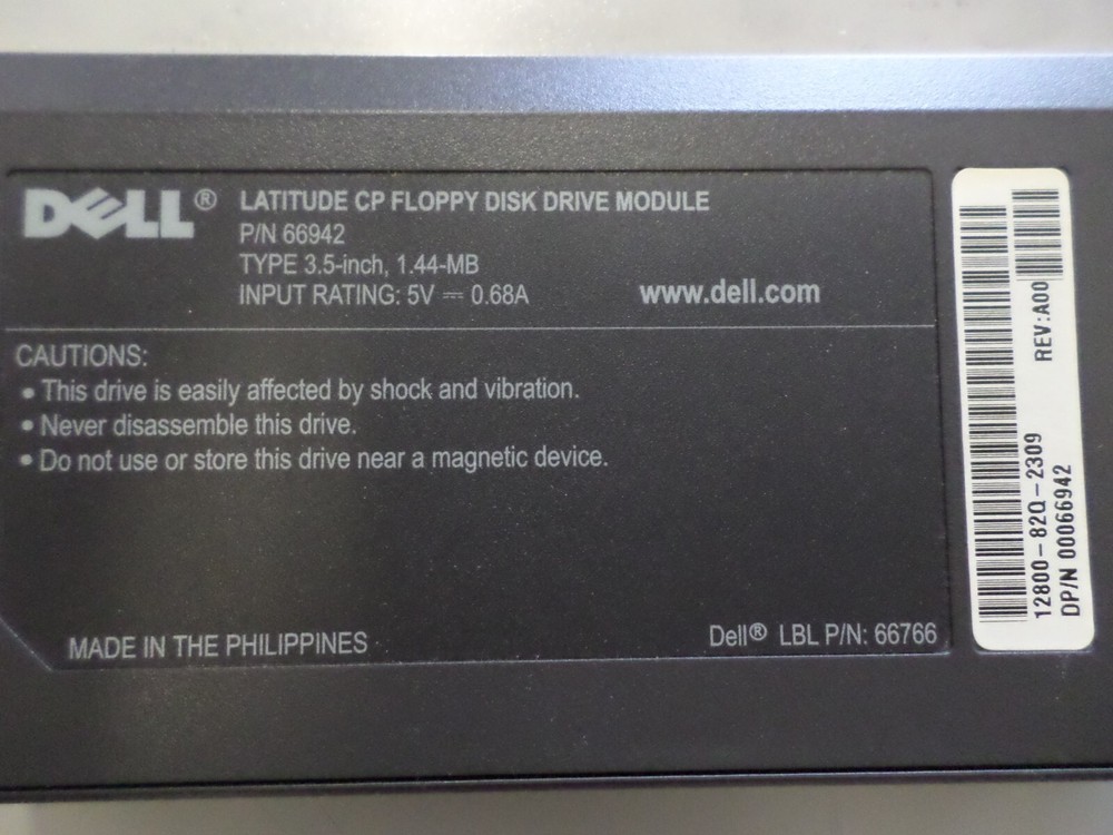 DELL Removeable Laptop 3.5" 1.44MB Floppy Disk Internal Drive 66766