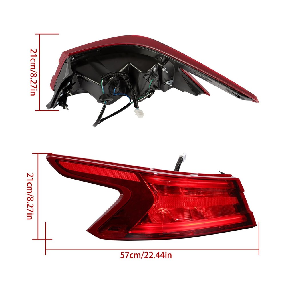 Tail Light Maxima 2016-2018 Driver Side Red Lens Halogen Brake Outer NI2804104