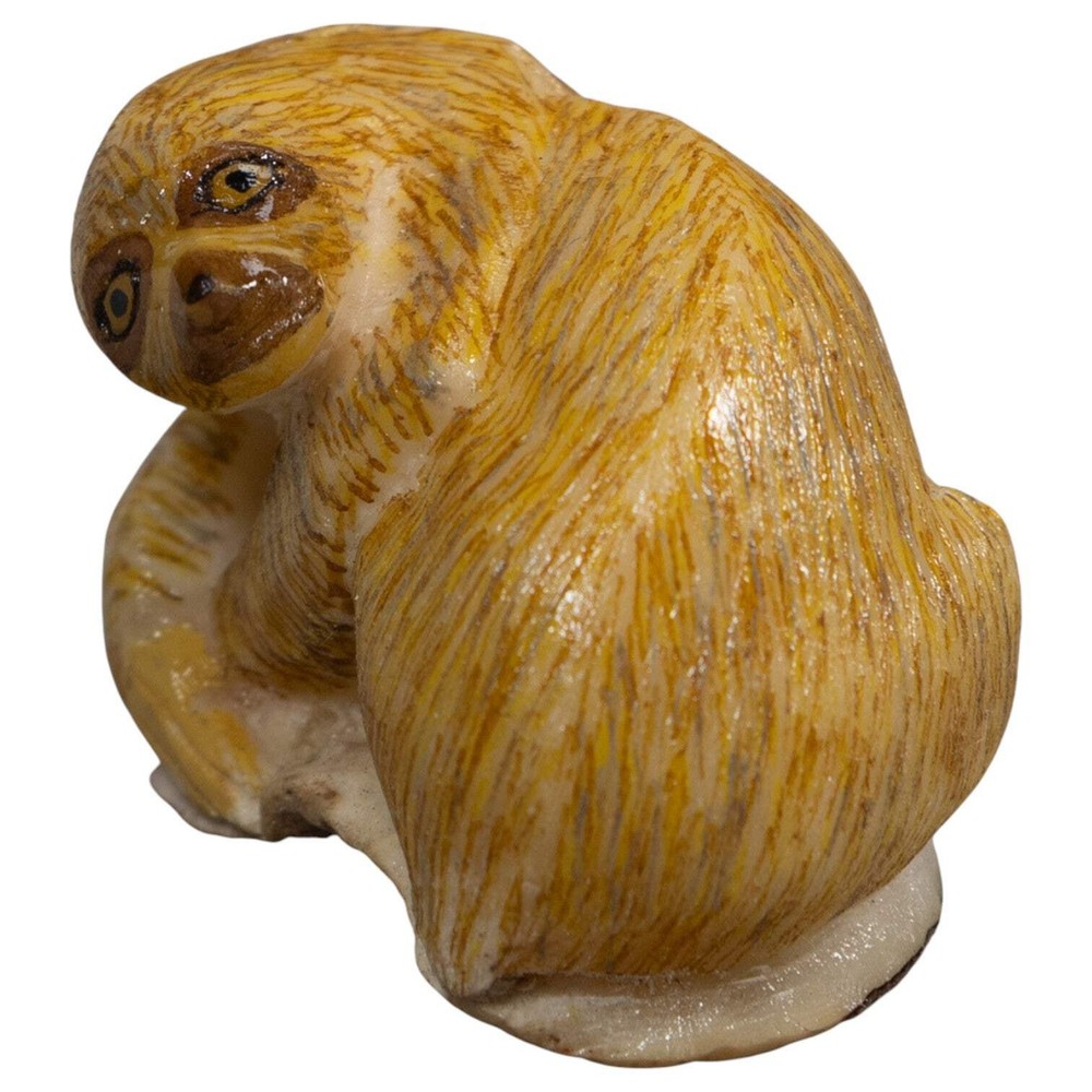Brown Sloth Tagua Carving