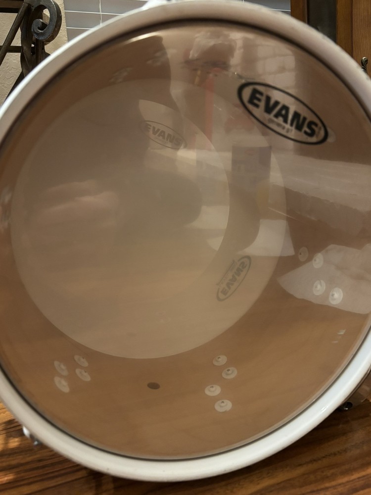 Evans 12" Round Red Drum Drumhead with World Max Drum Support System