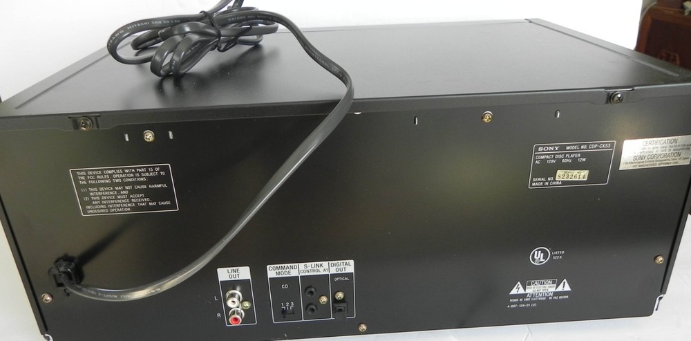 Sony CDP-CX53 50 Disc CD Changer with remote EUC