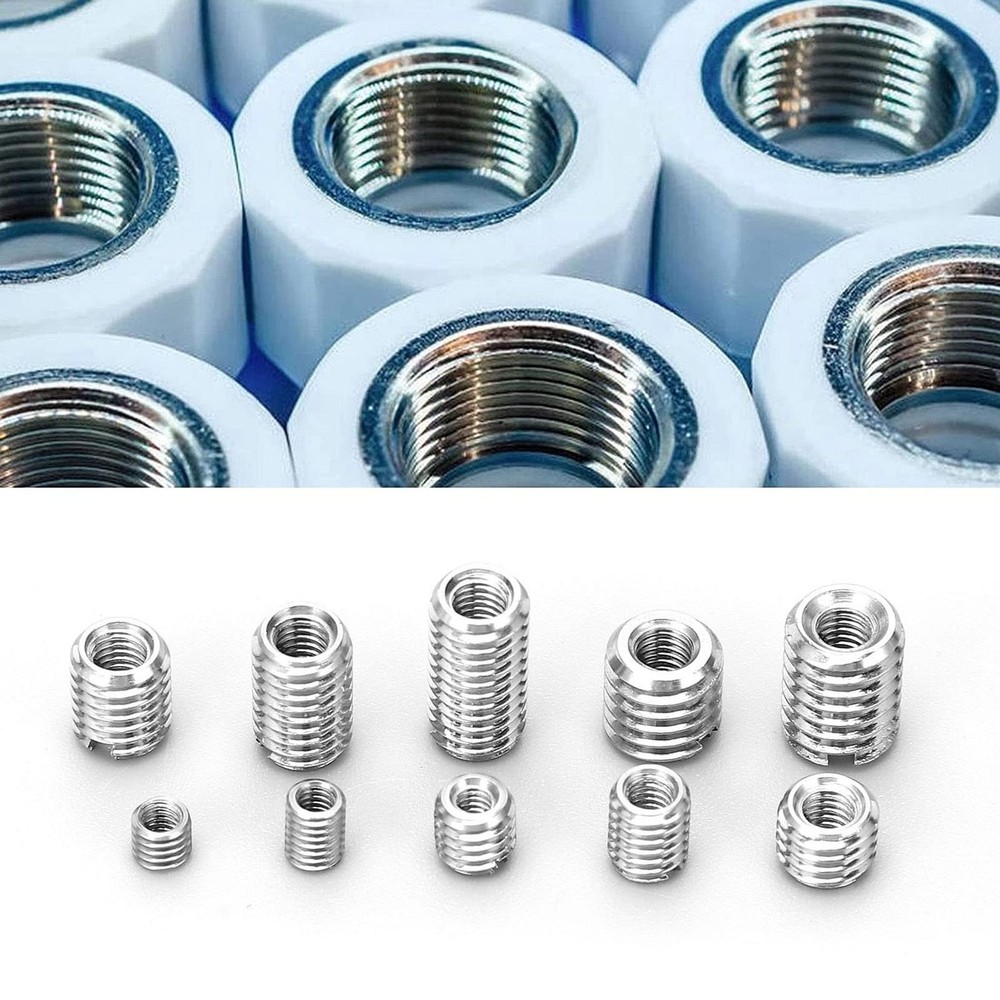 55-Piece Metric Threaded Insert Kit with Thread Reducer Nuts – Fastener Se