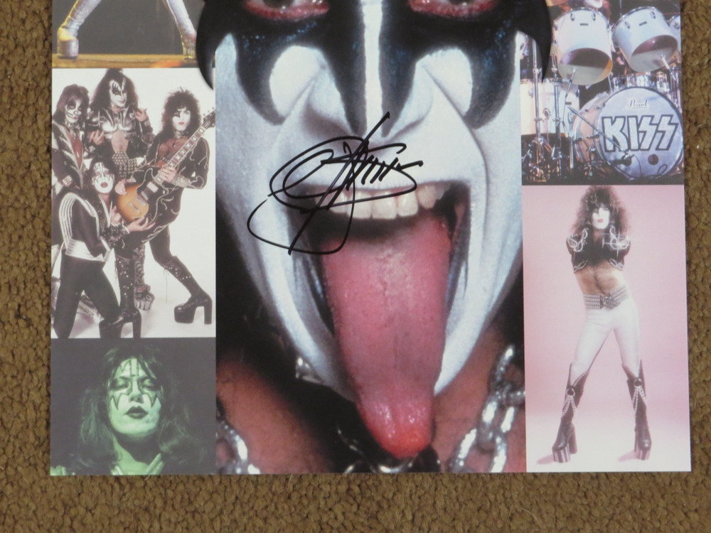 KISS OFFICIAL GENE SIMMONS AUTOGRAPH BUTTERFIELDS 8X10 PHOTO 2000
