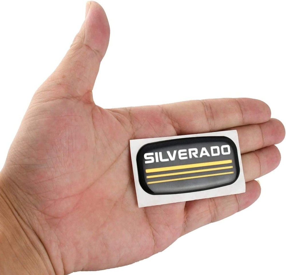 2x Yellow For 99-07 Silverado Cab Emblem Badge Side Roof Pillar Decal Plate