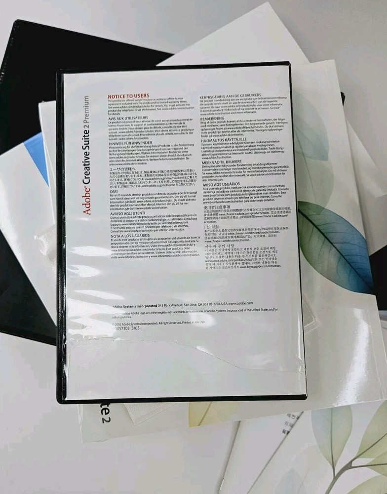 Adobe Creative Suite 2 Premium STUDIO 8 Web Bundle Windows Manuals Training Disc