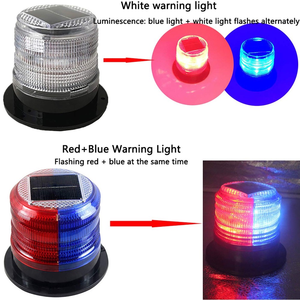 Solar Strobe Warning Safety Flashing Light/Ceiling Strobe Light,w/ Magnetic Base
