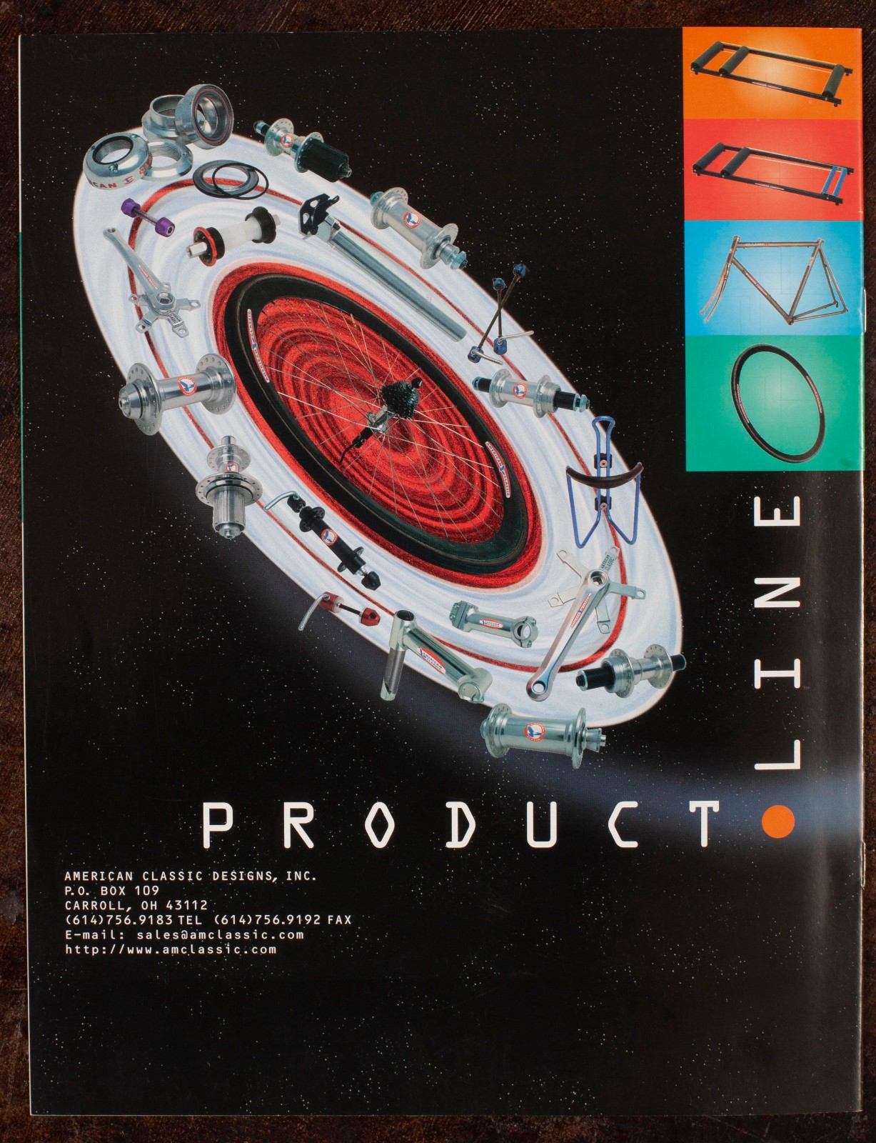 1990s American Classic bicycle parts catalog hubs seatpost headset bottle cage