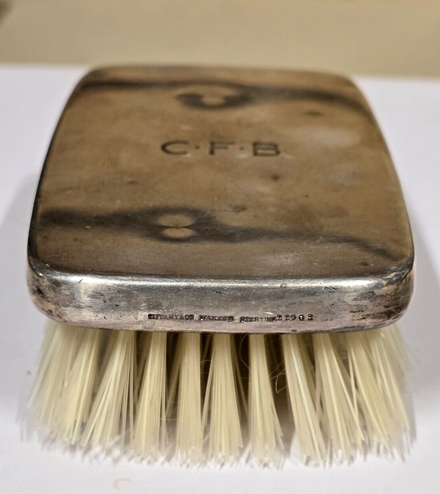 Vtg. Sterling Tiffany & Co Clothes/Table Brush MONOGRAMED: CFB