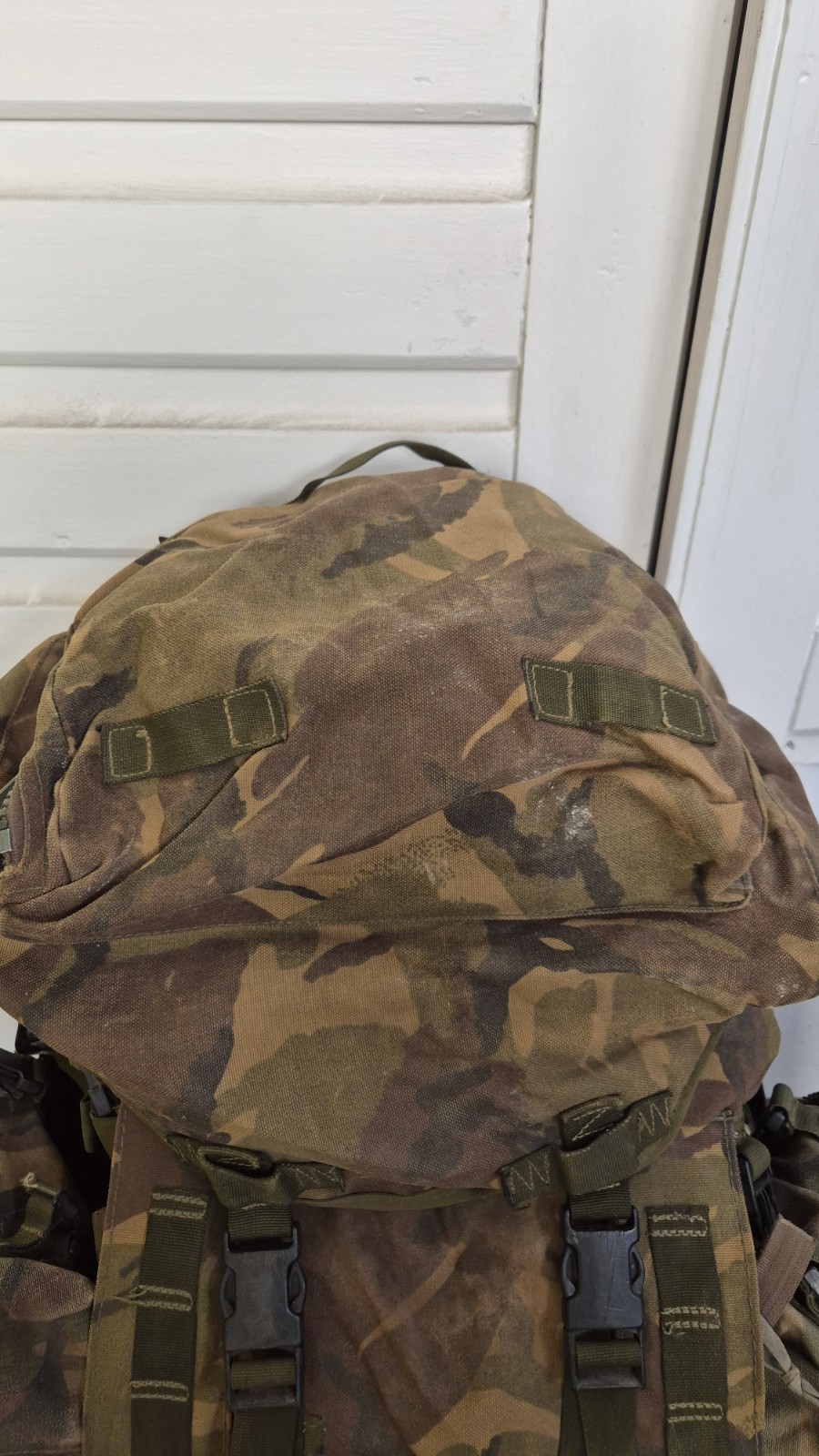 GENUINE BRITISH ARMY BERGEN RUCKSACK DPM LONG BACK 120L SIDE POUCHES +YOKE 1995