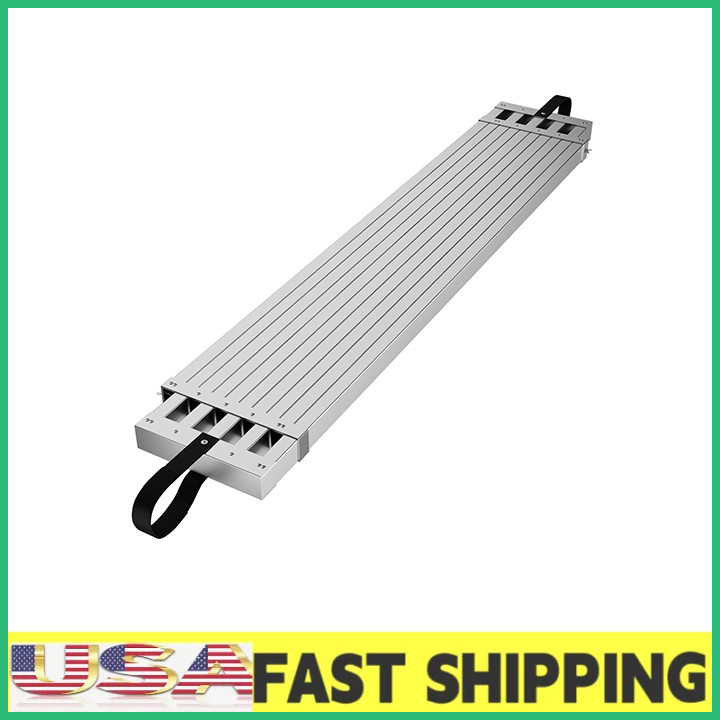 6-9 Ft Aluminum Work Plank, 440lbs Telescoping Plank, Skid-Proof Platform, NEW