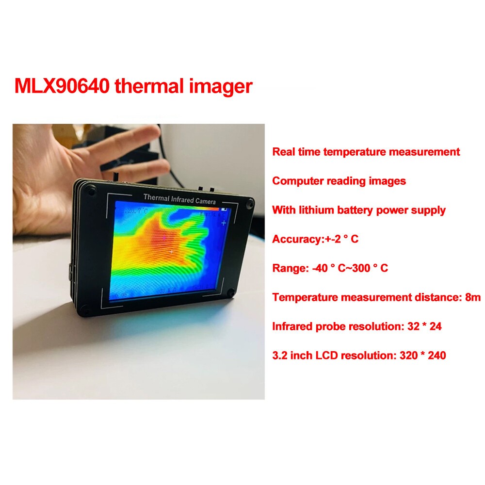 Infrared Thermal Imager Sensor 3.2" LCD IR Thermometer Thermal Imaging Camera