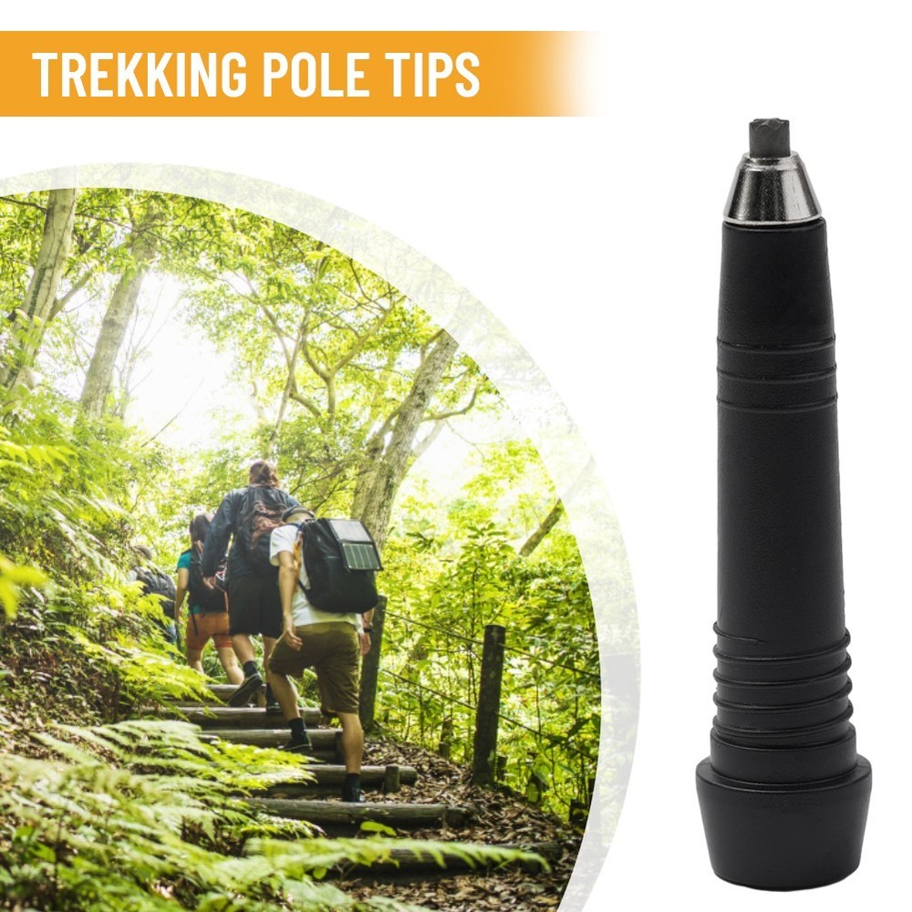 Trekking Pole Tips Part Weight 2pcs Carbide Compact Hard Plastic Pole Tips