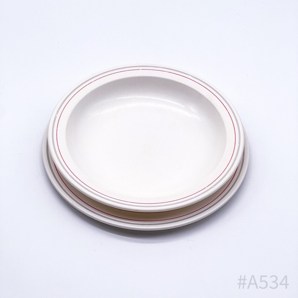 EMSA Plastic Camping Plates W. Germany | Camping Tableware 2 Pieces