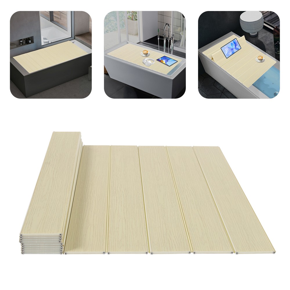 Foldable Bathtub Cover Bathtub Rectangular Board Modern Bathtub Cover PVC