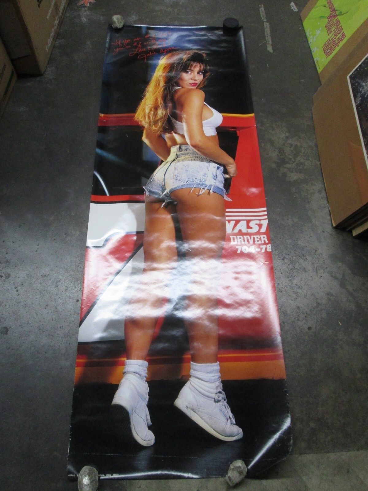 Julie Lipton shorts large door Poster  hot girl tools mechanic C2429