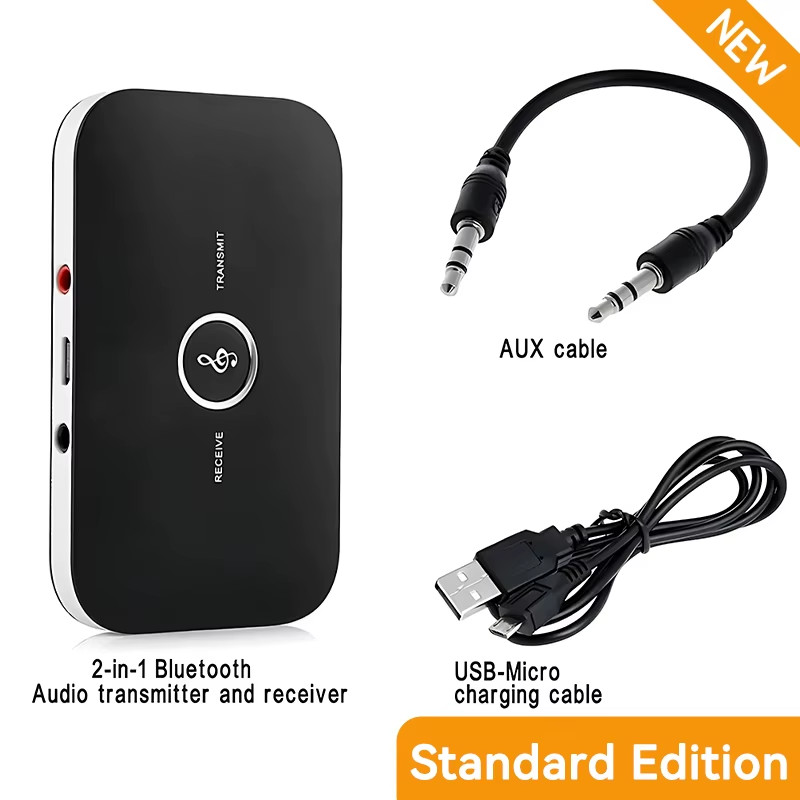B6 2 in 1 Bluetooth 5.3 Audio Transmitter Receiver 3.5Mm AUX Jack RCA USB Dongle