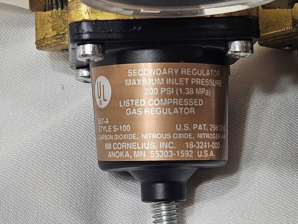 Cornelius Dual Secondary Low Pressure CO2 Regulator