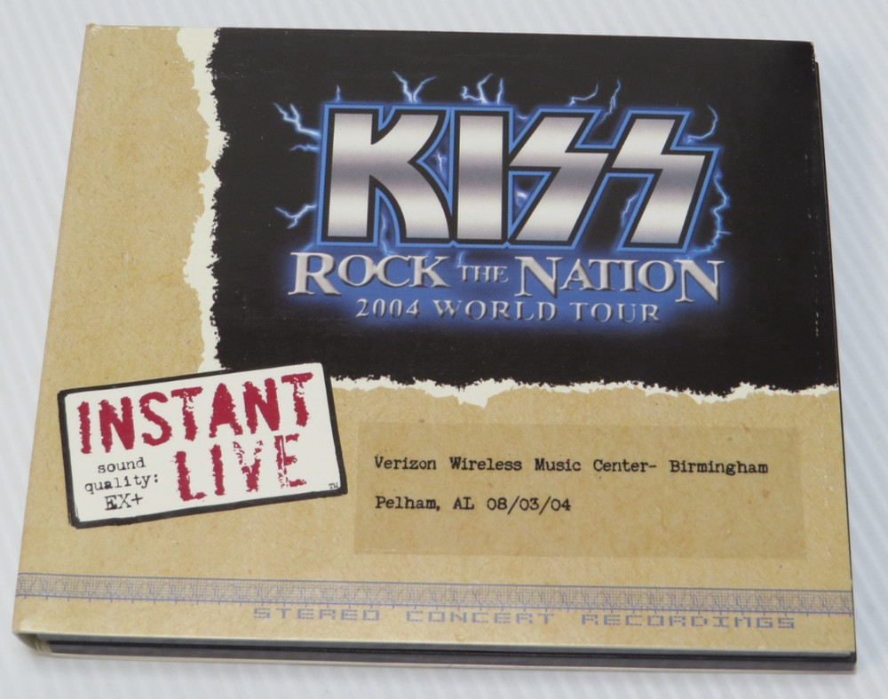 KISS OFFICIAL INSTANT LIVE 2 CD SET 2004 ROCK THE NATION PELHAM AL 8/03/04