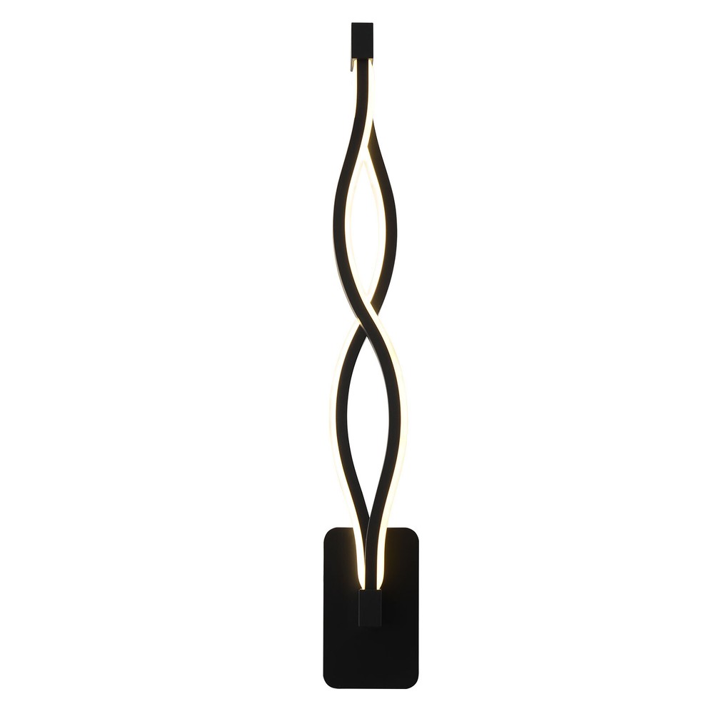 Modern 16W LED Wall-mounted Light Lamp Dimmable Black+Clear Wall Sconce Lighting