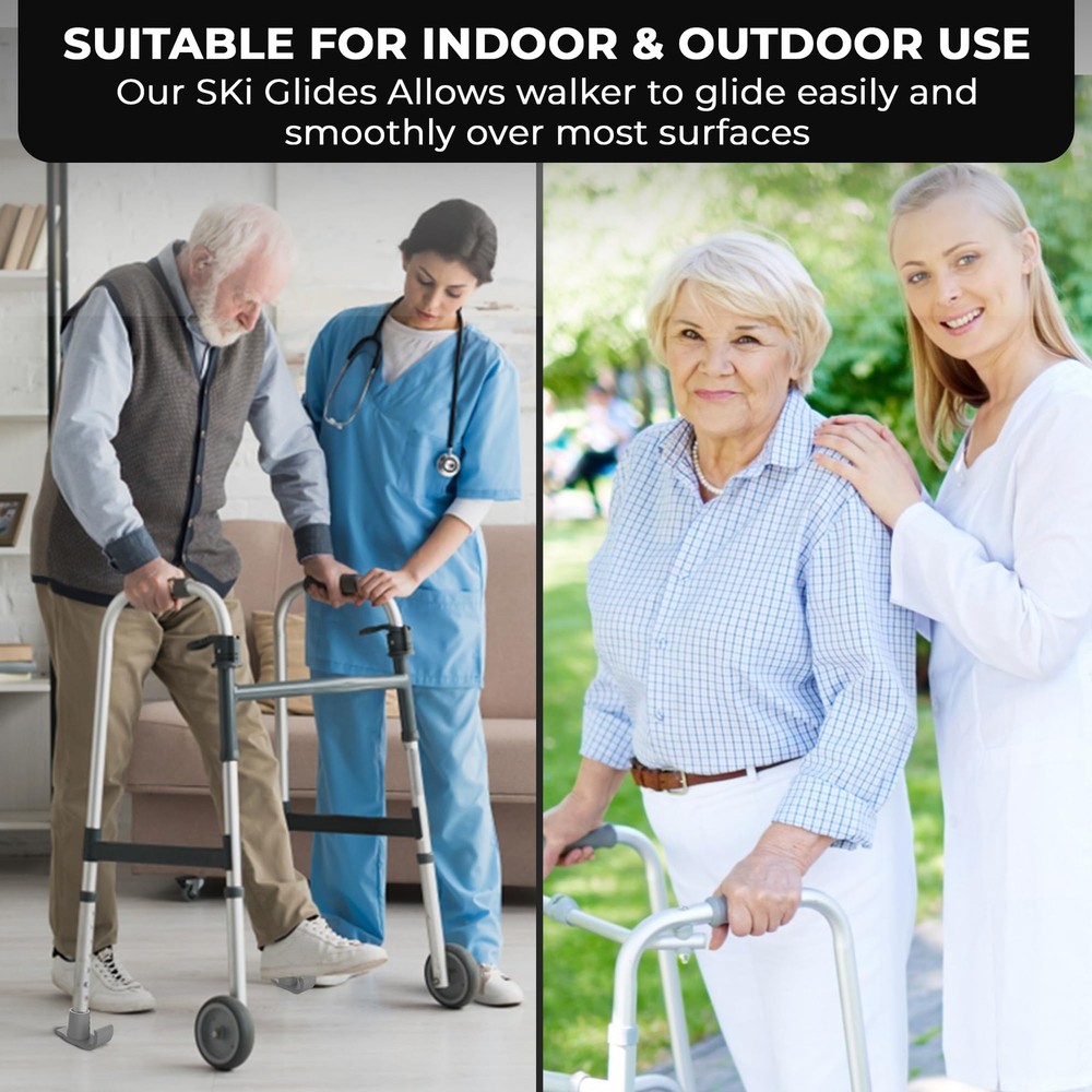 Walker ski Glides 2 Pack, Glide Ski Heavy Duty, Accessories...