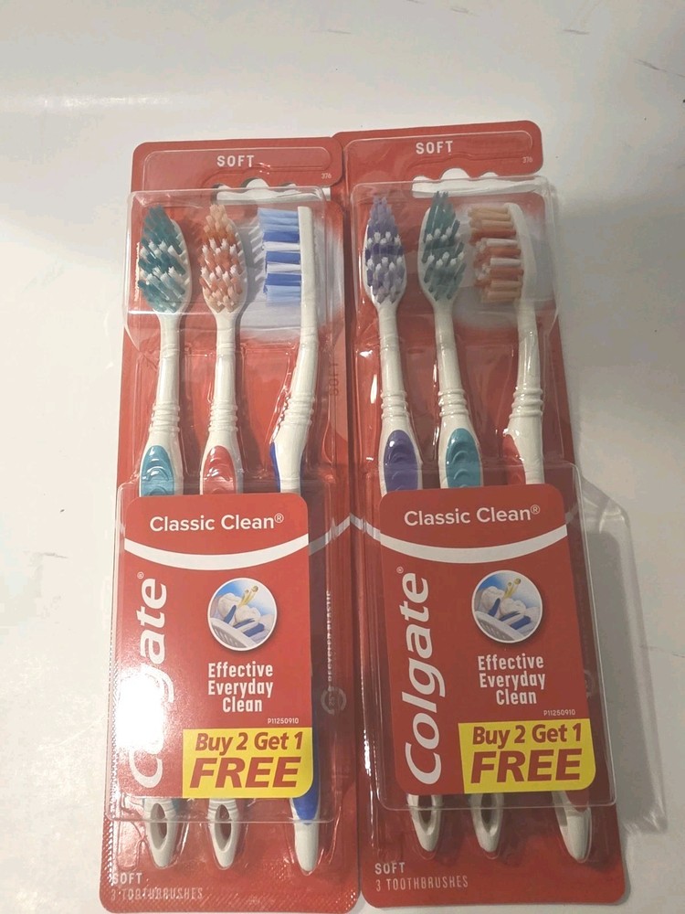 colgate toothbrush soft Pack 2 Pic Total 6