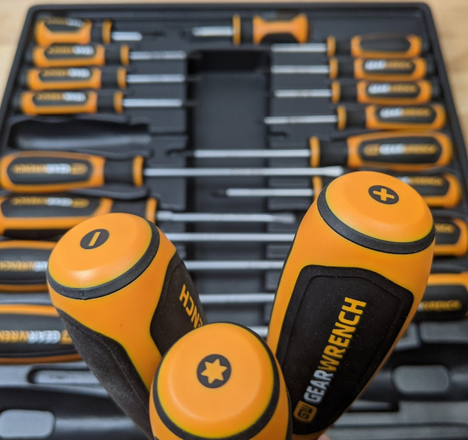 GearWrench 80066H - 20 Piece Phillips/Slotted/Torx Dual Material Screwdriver Set