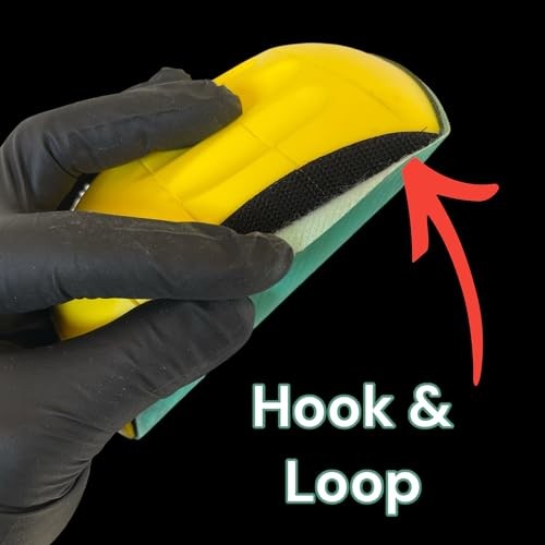 Flexible 6" Hand Sanding Block - Hook and Loop - Hook and Loop