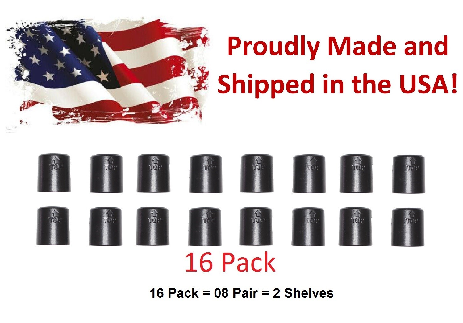 1" Diameter Wire Shelf Clips Shelving Split Sleeves Lock Locking Plastic 8 pairs