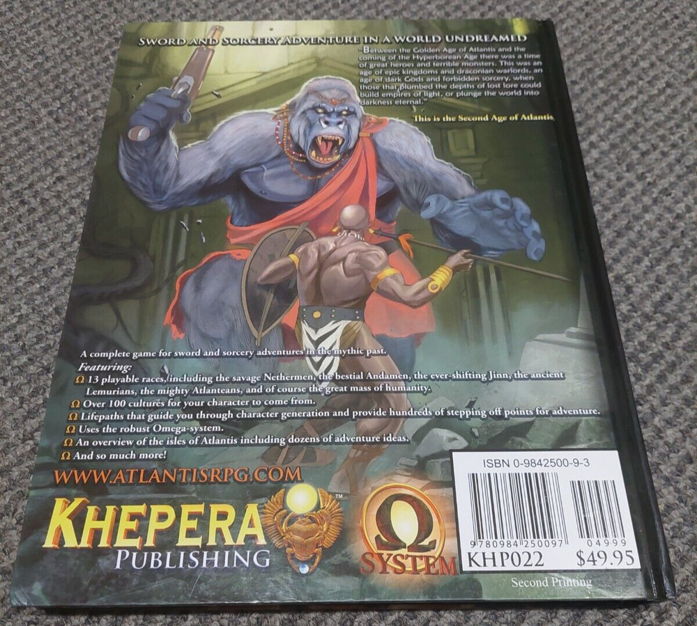 Atlantis The Second Age Roleplaying Game Core Rulebook - KHP022