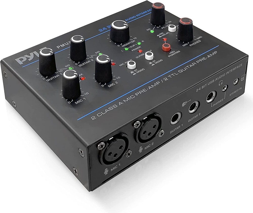 PylePro PMUX6 Pro Usb Audio Interface With Mic/Line
