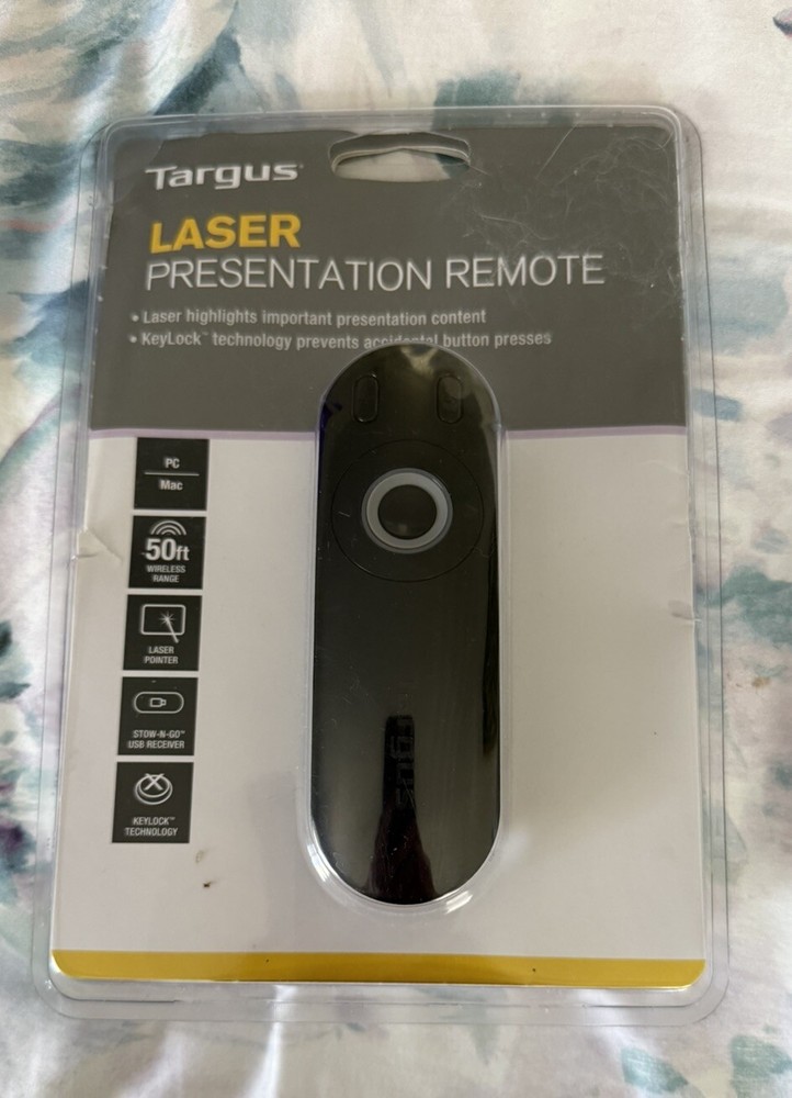 Targus Laser Highlights & Presentation Remote with Key Lock Technology 50’ Range