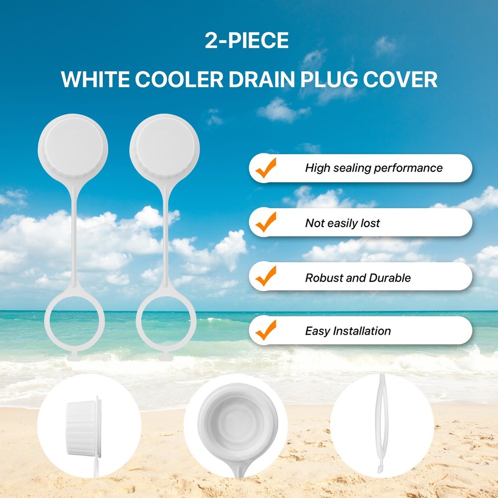 Tethered Drain Plug caps,Compatible with Igloo Cooler Threaded Drain caps.Cooler