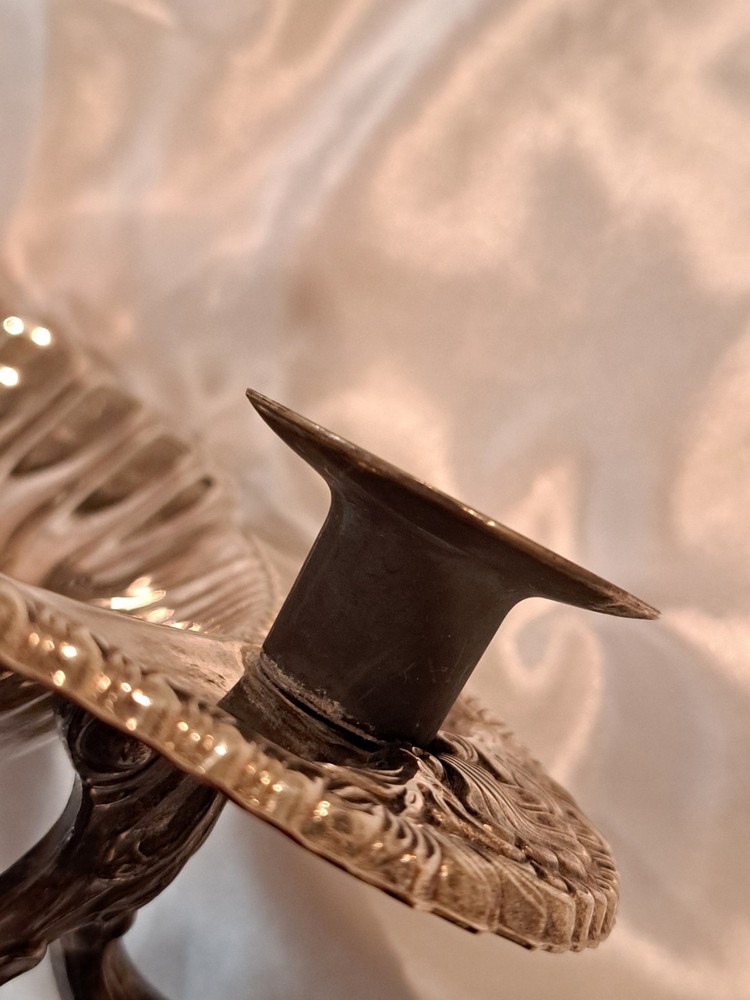 Leonard Silver Silver-plate Clam Shell Shaped Serving Bowl with Candle Holder