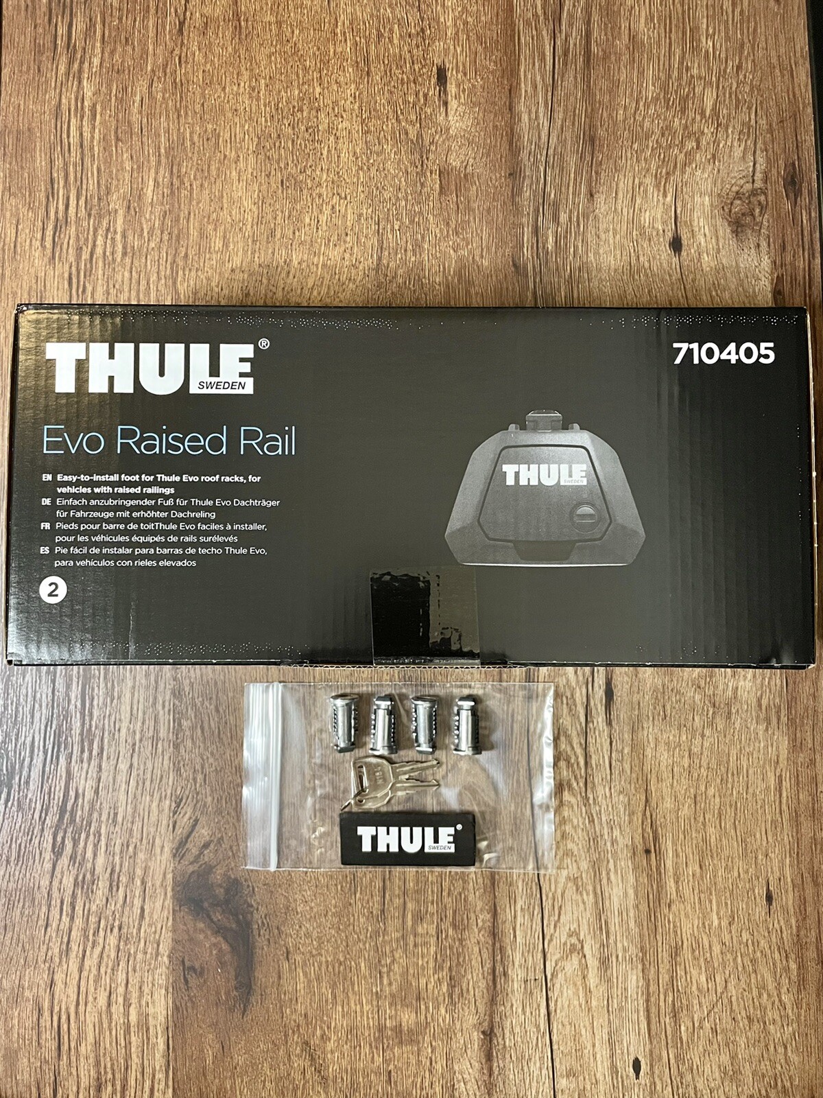Thule Evo Raised Rail Foot Pack 710405 + Thule Metal Locks (Free $74.95 Value)